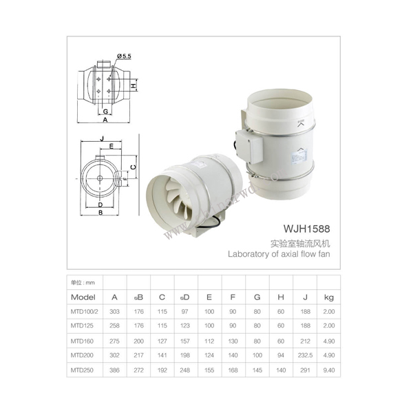实验室轴流风机WJH1588